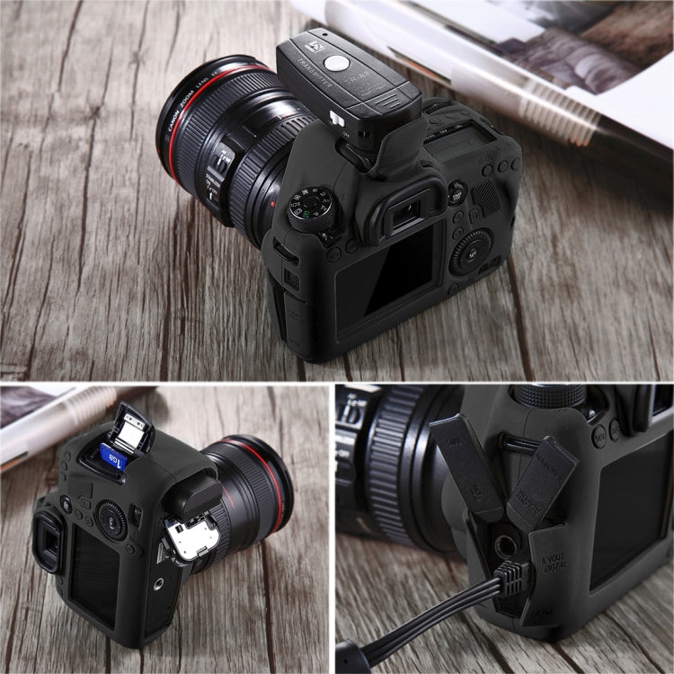 PULUZ Soft Silicone Protective Case for Canon EOS 6D(Black) - Protective Case by PULUZ | Online Shopping UK | buy2fix