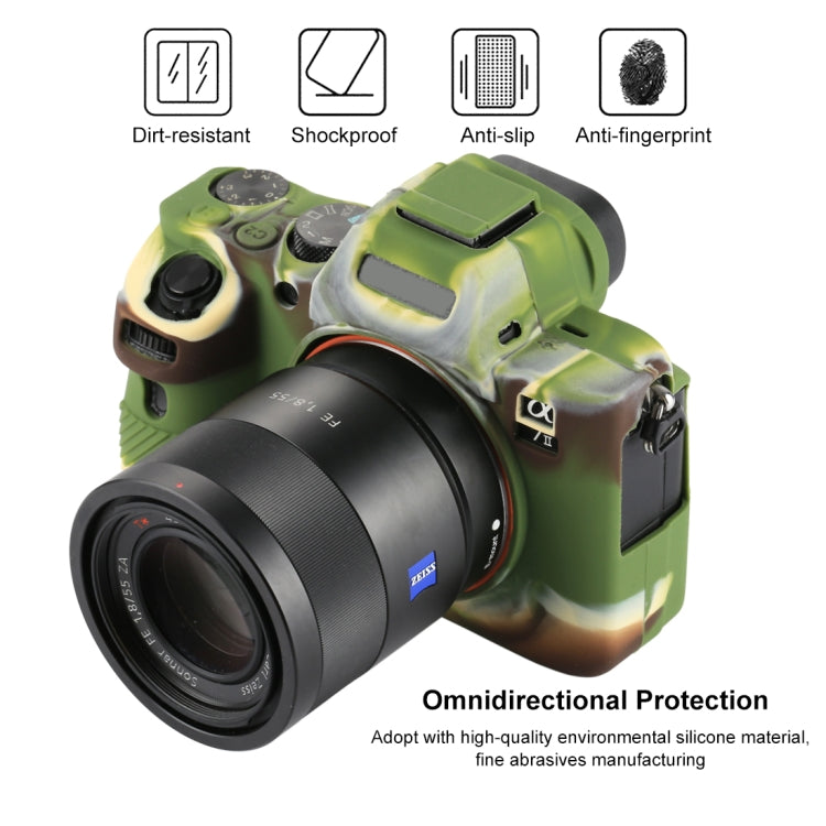 PULUZ Soft Silicone Protective Case for Sony ILCE-7MII / 7SMII / 7RMII(Camouflage) - Protective Case by PULUZ | Online Shopping UK | buy2fix