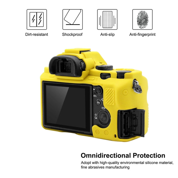 PULUZ Soft Silicone Protective Case for Sony ILCE-7MII / 7SMII / 7RMII(Yellow) - Protective Case by PULUZ | Online Shopping UK | buy2fix