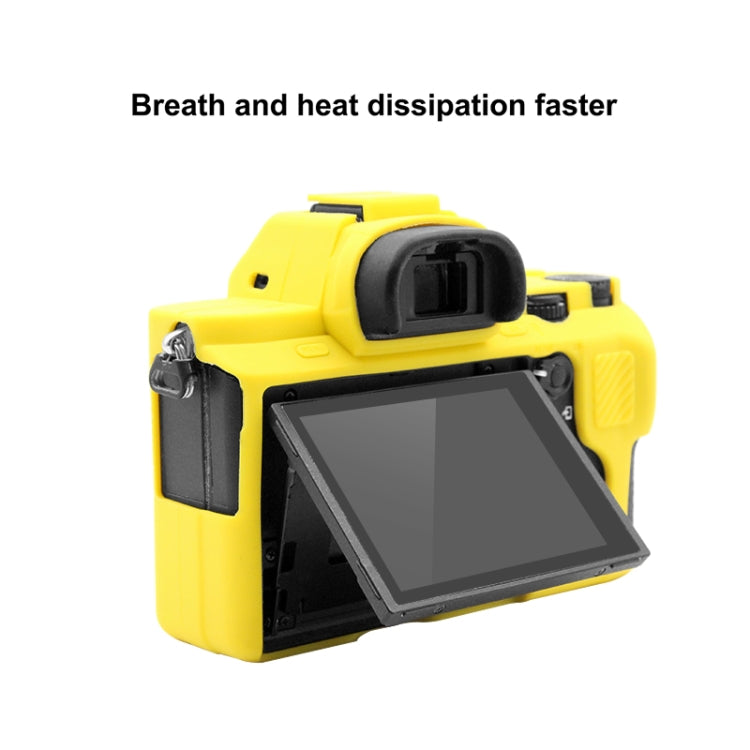 PULUZ Soft Silicone Protective Case for Sony ILCE-7MII / 7SMII / 7RMII(Yellow) - Protective Case by PULUZ | Online Shopping UK | buy2fix