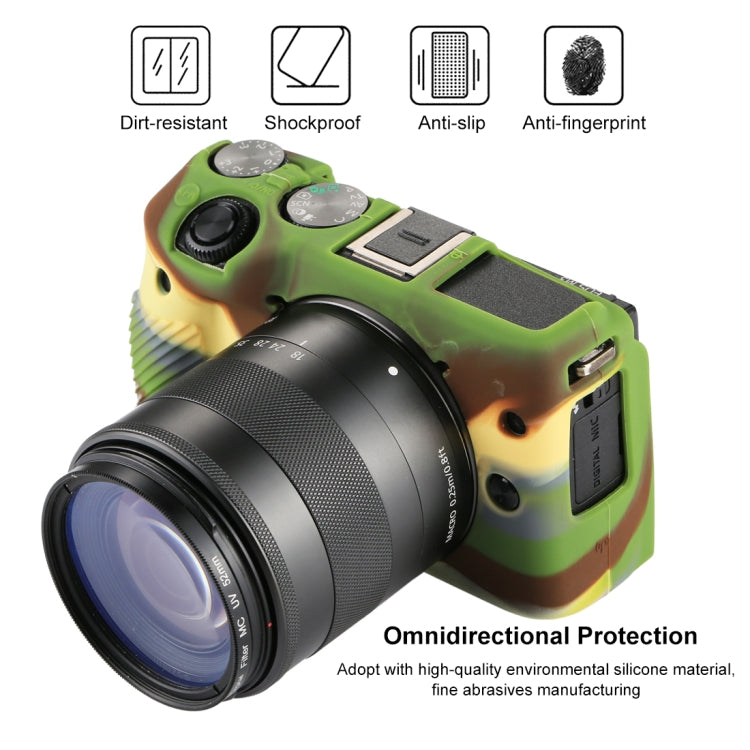 PULUZ Soft Silicone Protective Case for Canon EOS M3(Camouflage) - Protective Case by PULUZ | Online Shopping UK | buy2fix