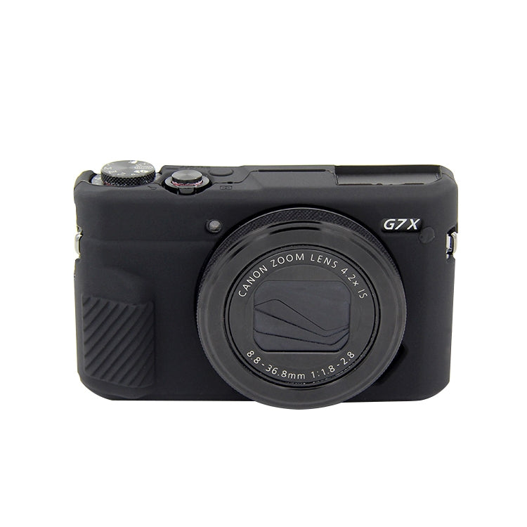 PULUZ Soft Silicone Protective Case for Canon EOS G7 X Mark II(Black) - Protective Case by PULUZ | Online Shopping UK | buy2fix