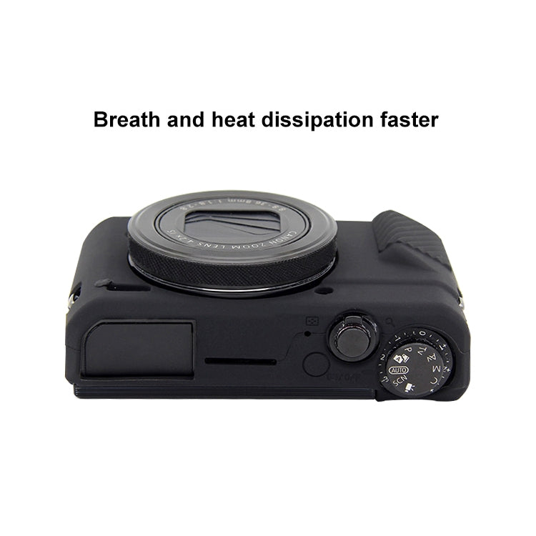 PULUZ Soft Silicone Protective Case for Canon EOS G7 X Mark II(Black) - Protective Case by PULUZ | Online Shopping UK | buy2fix