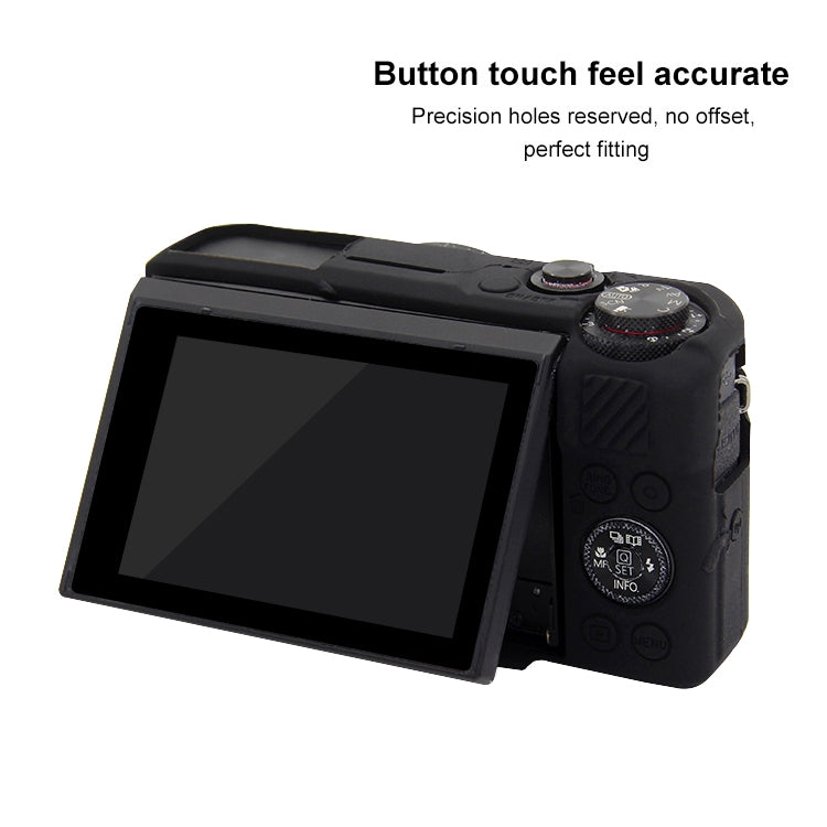 PULUZ Soft Silicone Protective Case for Canon EOS G7 X Mark II(Black) - Protective Case by PULUZ | Online Shopping UK | buy2fix