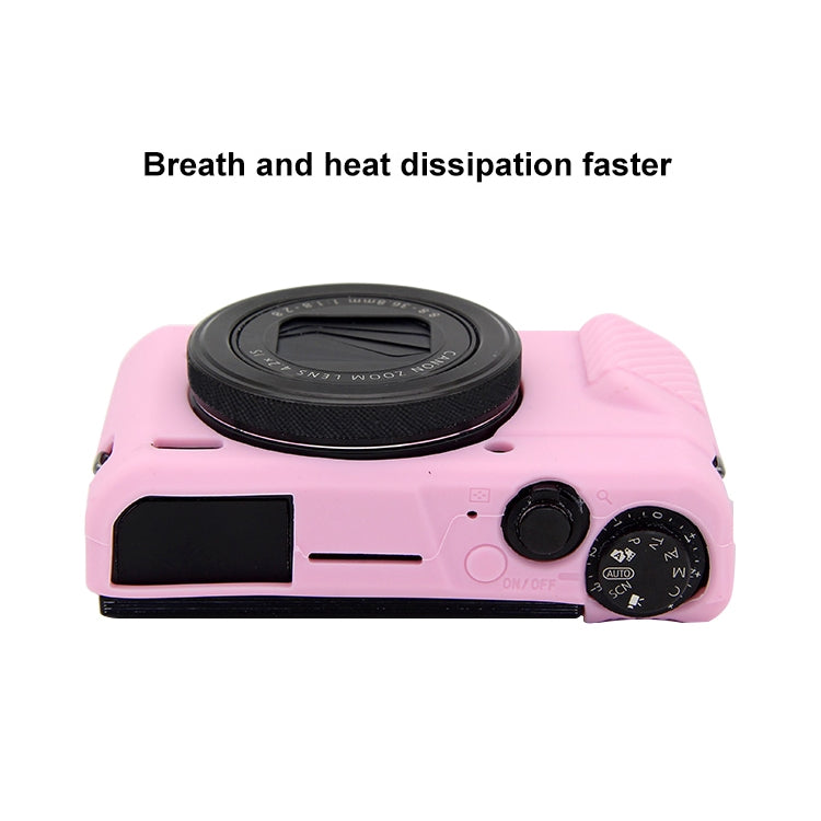 PULUZ Soft Silicone Protective Case for Canon EOS G7 X Mark II(Pink) - Protective Case by PULUZ | Online Shopping UK | buy2fix