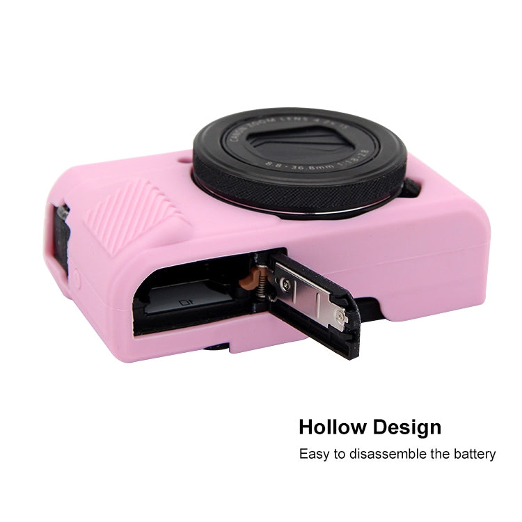 PULUZ Soft Silicone Protective Case for Canon EOS G7 X Mark II(Pink) - Protective Case by PULUZ | Online Shopping UK | buy2fix