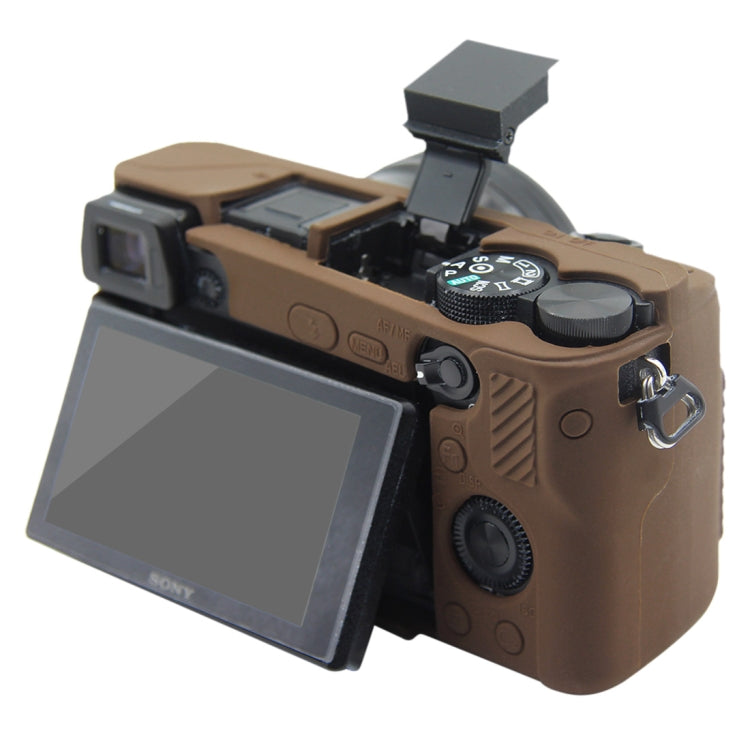 PULUZ Soft Silicone Protective Case for Sony ILCE-6300 / A6400(Coffee) - Protective Case by PULUZ | Online Shopping UK | buy2fix