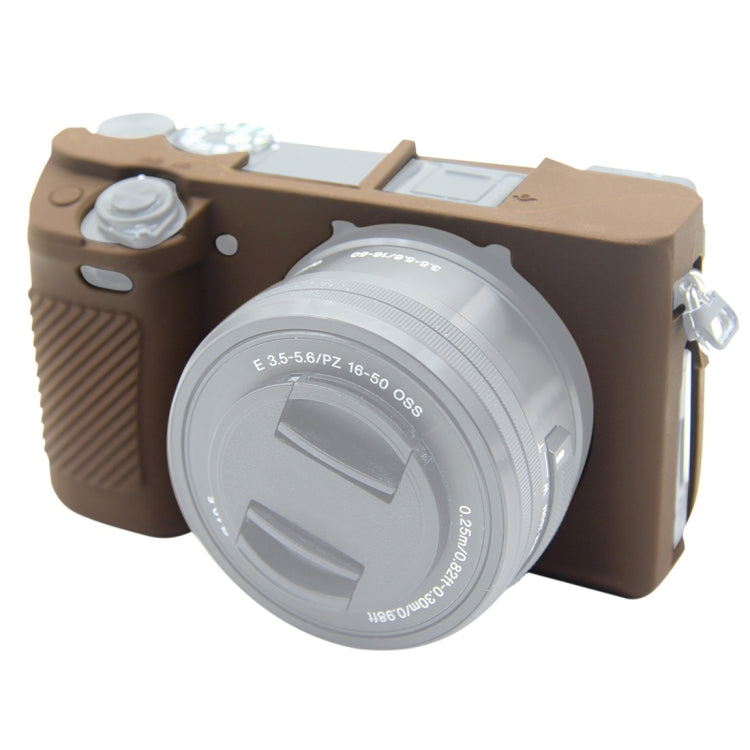 PULUZ Soft Silicone Protective Case for Sony ILCE-6300 / A6400(Coffee) - Protective Case by PULUZ | Online Shopping UK | buy2fix