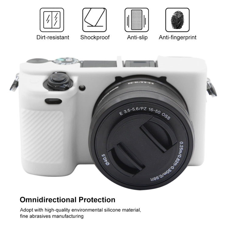 PULUZ Soft Silicone Protective Case for Sony ILCE-6300 / A6400(White) - Protective Case by PULUZ | Online Shopping UK | buy2fix
