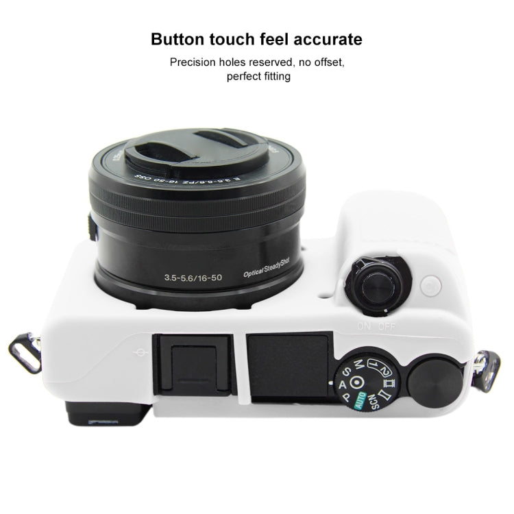 PULUZ Soft Silicone Protective Case for Sony ILCE-6300 / A6400(White) - Protective Case by PULUZ | Online Shopping UK | buy2fix
