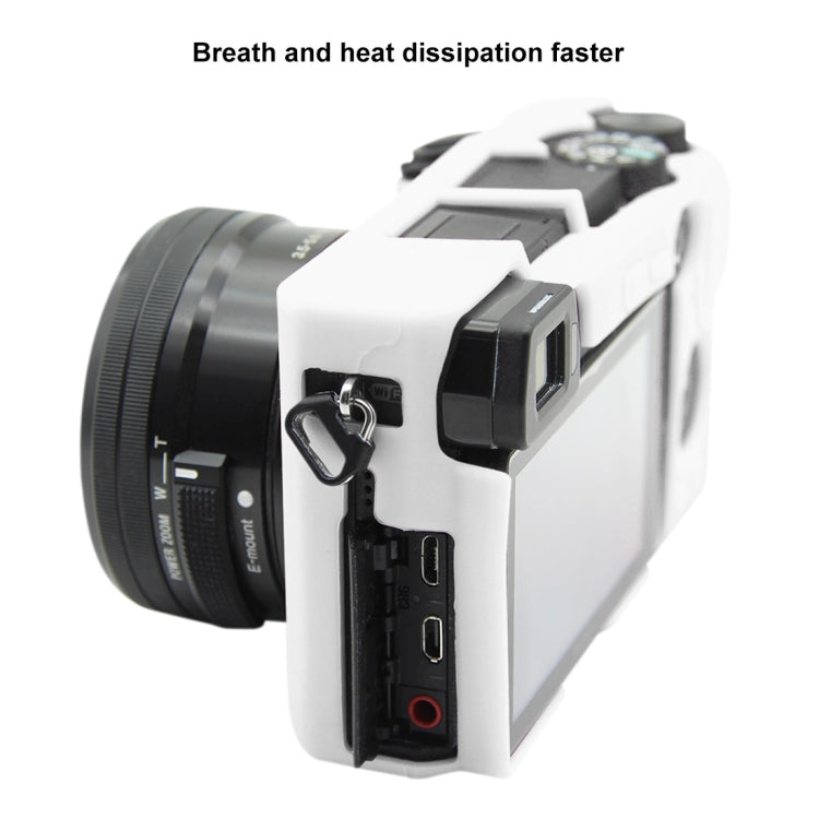 PULUZ Soft Silicone Protective Case for Sony ILCE-6300 / A6400(White) - Protective Case by PULUZ | Online Shopping UK | buy2fix