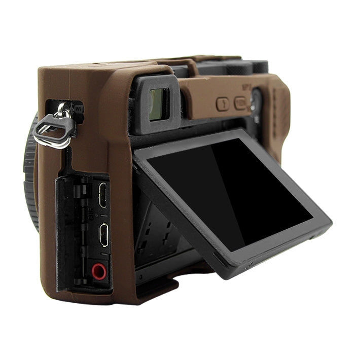 PULUZ Soft Silicone Protective Case for Sony ILCE-6500(Coffee) - Protective Case by PULUZ | Online Shopping UK | buy2fix