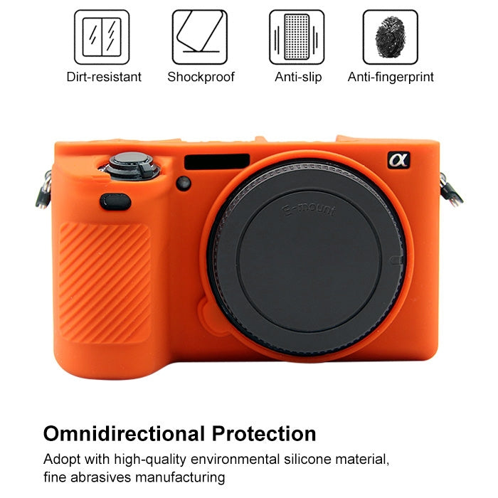 PULUZ Soft Silicone Protective Case for Sony ILCE-6500(Orange) - Protective Case by PULUZ | Online Shopping UK | buy2fix