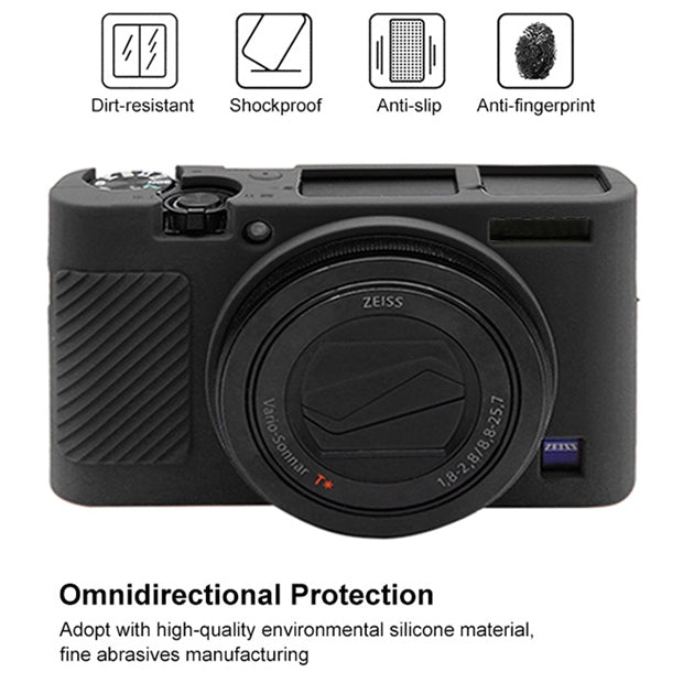 PULUZ Soft Silicone Protective Case for Sony RX100 III / IV / V(Black) - Protective Case by PULUZ | Online Shopping UK | buy2fix