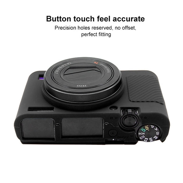 PULUZ Soft Silicone Protective Case for Sony RX100 III / IV / V(Black) - Protective Case by PULUZ | Online Shopping UK | buy2fix
