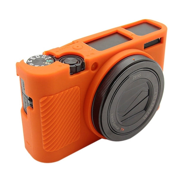 PULUZ Soft Silicone Protective Case for Sony RX100 III / IV / V(Orange) - Protective Case by PULUZ | Online Shopping UK | buy2fix