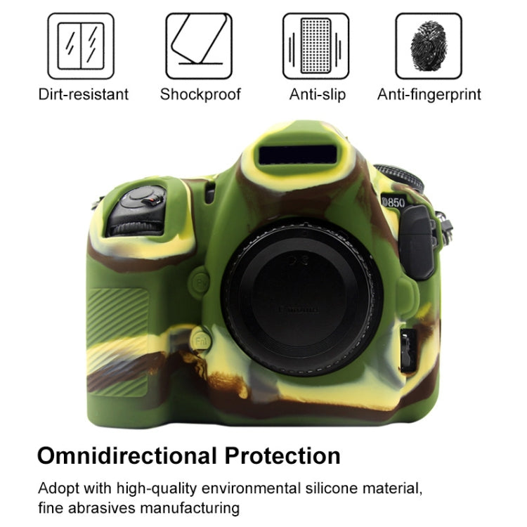 PULUZ Soft Silicone Protective Case for Nikon D850(Camouflage) - Protective Case by PULUZ | Online Shopping UK | buy2fix