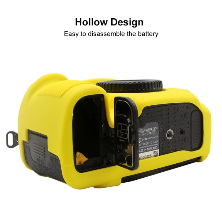PULUZ Soft Silicone Protective Case for Nikon D850(Yellow) - Protective Case by PULUZ | Online Shopping UK | buy2fix