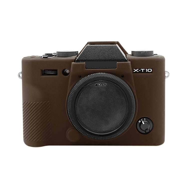 PULUZ Soft Silicone Protective Case for FUJIFILM XT10(Coffee) - Protective Case by PULUZ | Online Shopping UK | buy2fix