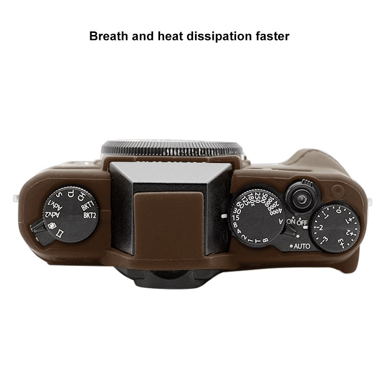 PULUZ Soft Silicone Protective Case for FUJIFILM XT10(Coffee) - Protective Case by PULUZ | Online Shopping UK | buy2fix