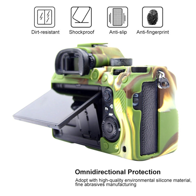 PULUZ Soft Silicone Protective Case for Sony A9 (ILCE-9) / A7 III/ A7R III(Camouflage) - Protective Case by PULUZ | Online Shopping UK | buy2fix