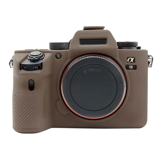 PULUZ Soft Silicone Protective Case for Sony A9 (ILCE-9) / A7 III/ A7R III(Coffee) - Protective Case by PULUZ | Online Shopping UK | buy2fix