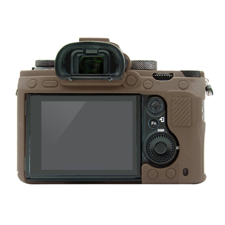 PULUZ Soft Silicone Protective Case for Sony A9 (ILCE-9) / A7 III/ A7R III(Coffee) - Protective Case by PULUZ | Online Shopping UK | buy2fix