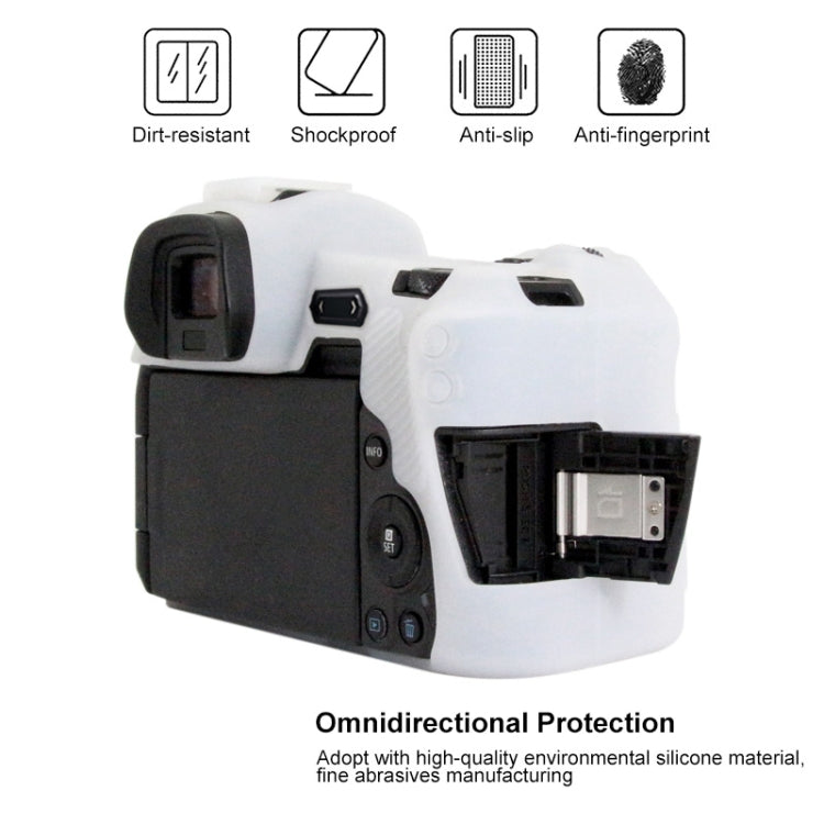 PULUZ Soft Silicone Protective Case for Canon EOS R(White) - Protective Case by PULUZ | Online Shopping UK | buy2fix