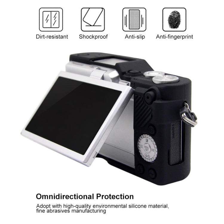PULUZ Soft Silicone Protective Case for Panasonic Lumix GF10(Black) - Protective Case by PULUZ | Online Shopping UK | buy2fix