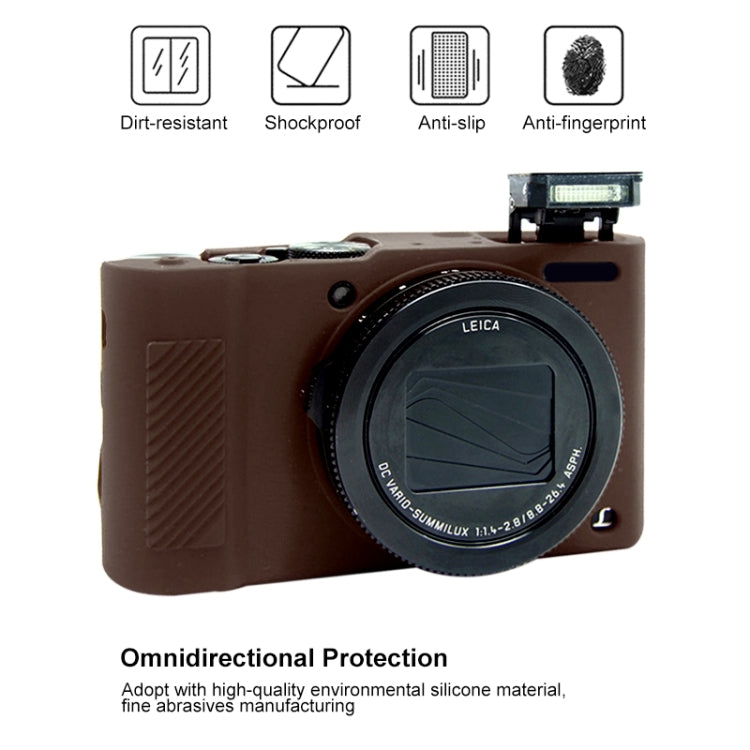 PULUZ Soft Silicone Protective Case for Panasonic Lumix LX10(Coffee) - Protective Case by PULUZ | Online Shopping UK | buy2fix
