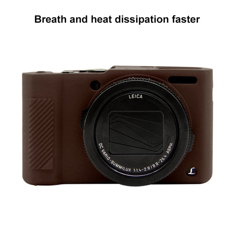 PULUZ Soft Silicone Protective Case for Panasonic Lumix LX10(Coffee) - Protective Case by PULUZ | Online Shopping UK | buy2fix