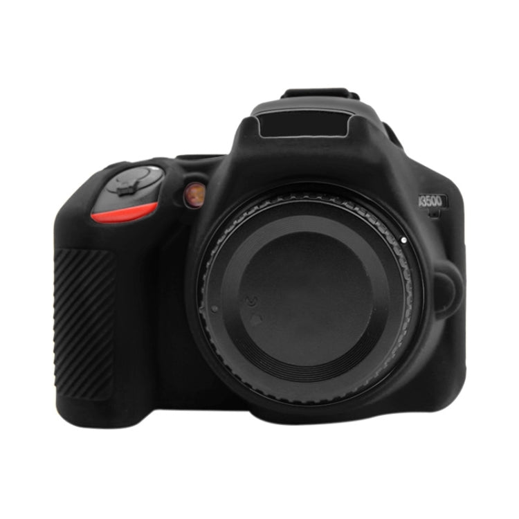 PULUZ Soft Silicone Protective Case for Nikon D3500(Black) - Protective Case by PULUZ | Online Shopping UK | buy2fix