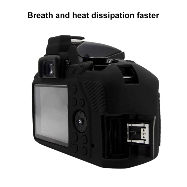 PULUZ Soft Silicone Protective Case for Nikon D3500(Black) - Protective Case by PULUZ | Online Shopping UK | buy2fix