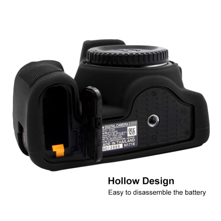 PULUZ Soft Silicone Protective Case for Nikon D3500(Black) - Protective Case by PULUZ | Online Shopping UK | buy2fix