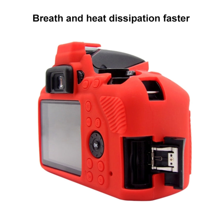 PULUZ Soft Silicone Protective Case for Nikon D3500(Red) - Protective Case by PULUZ | Online Shopping UK | buy2fix