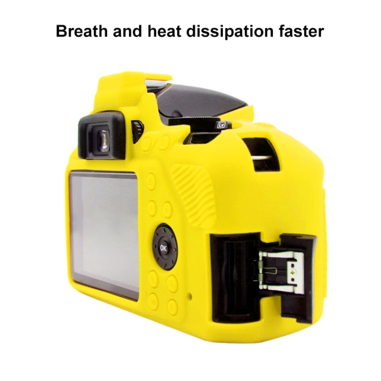 PULUZ Soft Silicone Protective Case for Nikon D3500(Yellow) - Protective Case by PULUZ | Online Shopping UK | buy2fix