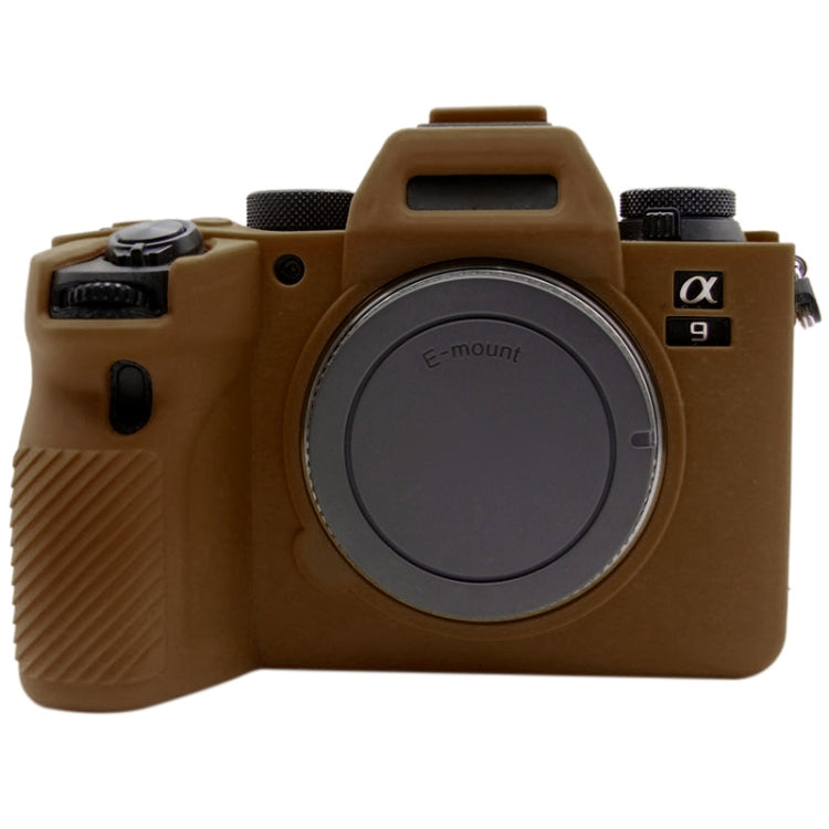 PULUZ Soft Silicone Protective Case for Sony ILCE-9M2/ Alpha 9 II / A92(Coffee) - Protective Case by PULUZ | Online Shopping UK | buy2fix
