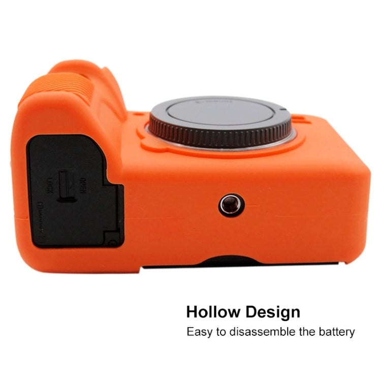 PULUZ Soft Silicone Protective Case for Sony ILCE-9M2/ Alpha 9 II / A92(Orange) - Protective Case by PULUZ | Online Shopping UK | buy2fix