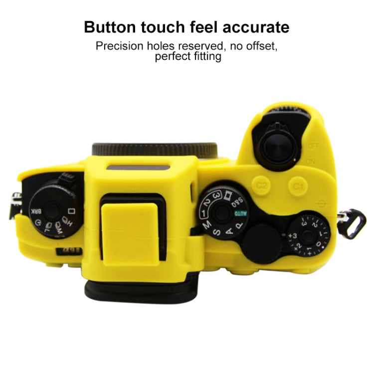 PULUZ Soft Silicone Protective Case for Sony ILCE-9M2/ Alpha 9 II / A92(Yellow) - Protective Case by PULUZ | Online Shopping UK | buy2fix