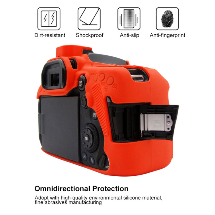 PULUZ Soft Silicone Protective Case for Canon EOS 90D(Red) - Protective Case by PULUZ | Online Shopping UK | buy2fix