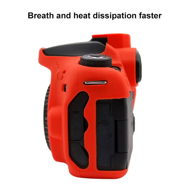 PULUZ Soft Silicone Protective Case for Canon EOS 90D(Red) - Protective Case by PULUZ | Online Shopping UK | buy2fix