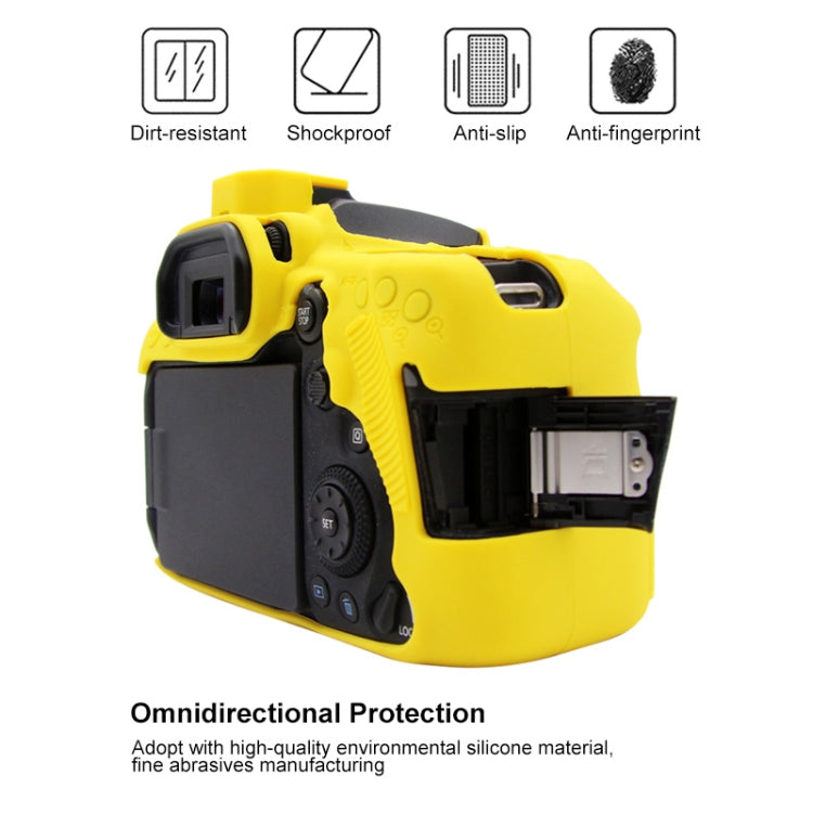 PULUZ Soft Silicone Protective Case for Canon EOS 90D(Yellow) - Protective Case by PULUZ | Online Shopping UK | buy2fix