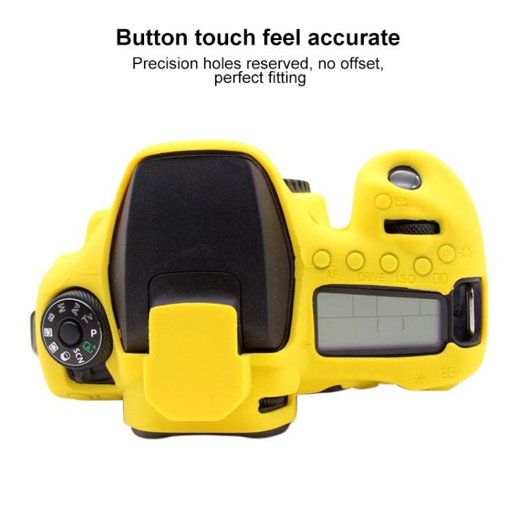 PULUZ Soft Silicone Protective Case for Canon EOS 90D(Yellow) - Protective Case by PULUZ | Online Shopping UK | buy2fix