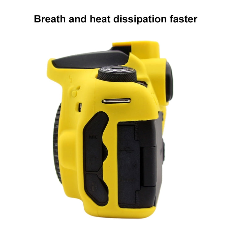 PULUZ Soft Silicone Protective Case for Canon EOS 90D(Yellow) - Protective Case by PULUZ | Online Shopping UK | buy2fix