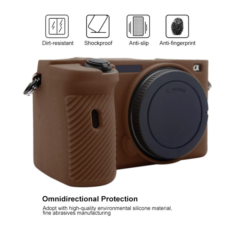 PULUZ Soft Silicone Protective Case for Sony A6600 / ILCE-6600(Coffee) - Protective Case by PULUZ | Online Shopping UK | buy2fix