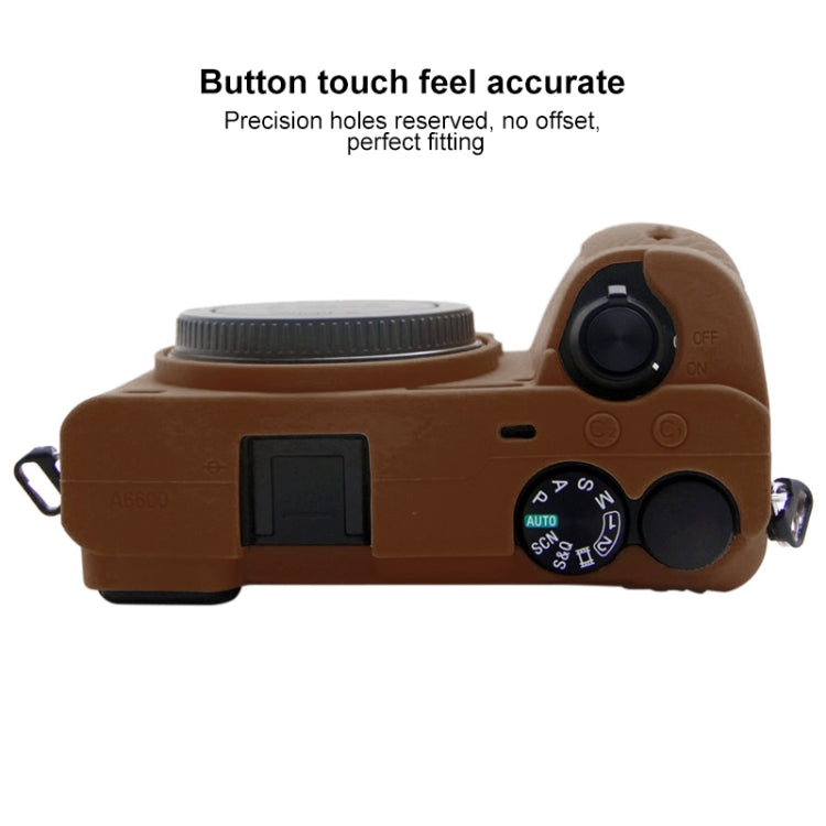 PULUZ Soft Silicone Protective Case for Sony A6600 / ILCE-6600(Coffee) - Protective Case by PULUZ | Online Shopping UK | buy2fix