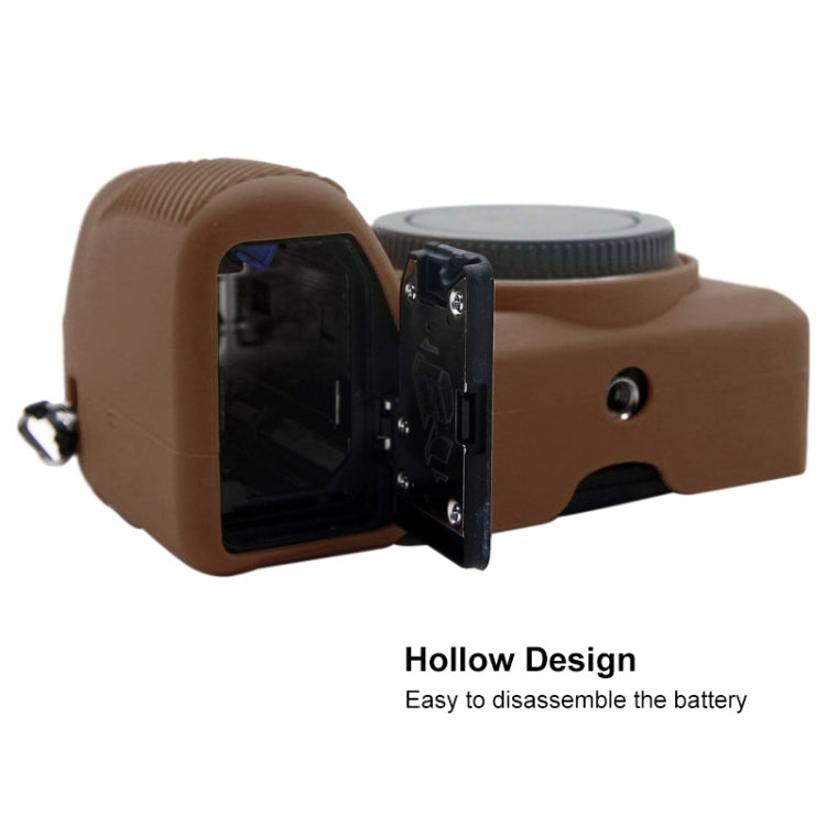 PULUZ Soft Silicone Protective Case for Sony A6600 / ILCE-6600(Coffee) - Protective Case by PULUZ | Online Shopping UK | buy2fix