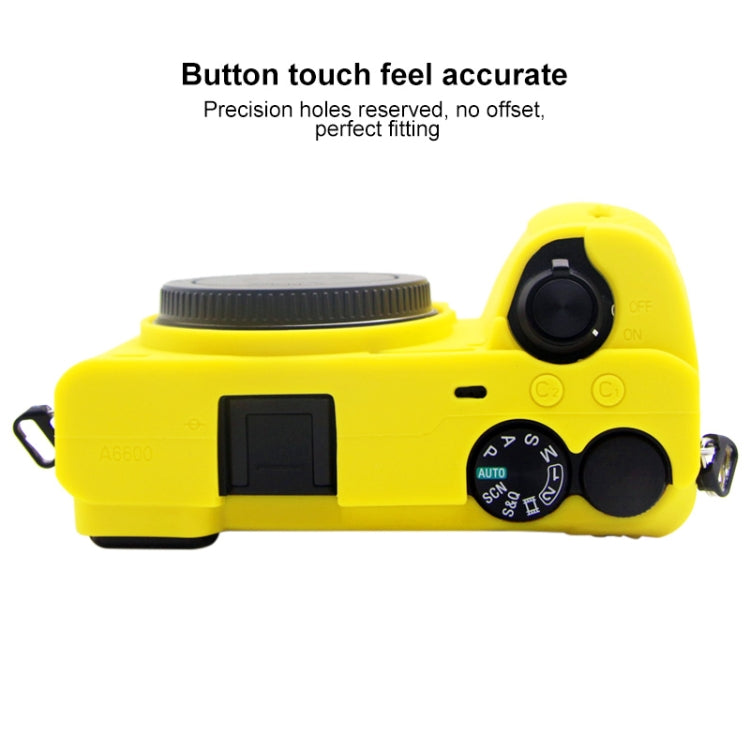 PULUZ Soft Silicone Protective Case for Sony A6600 / ILCE-6600(Yellow) - Protective Case by PULUZ | Online Shopping UK | buy2fix