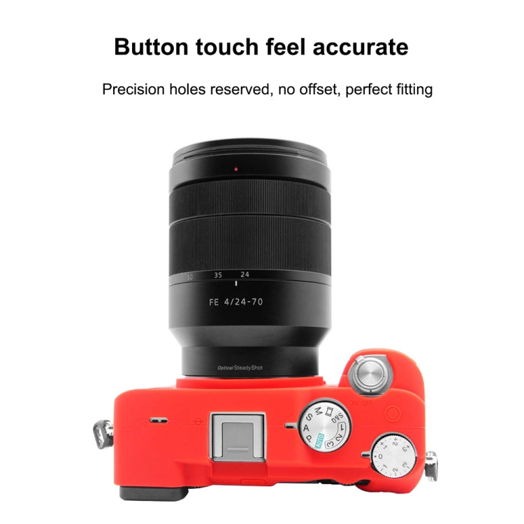 PULUZ Soft Silicone Protective Case for Sony A7C / ILCE-7C(Red) - Protective Case by PULUZ | Online Shopping UK | buy2fix