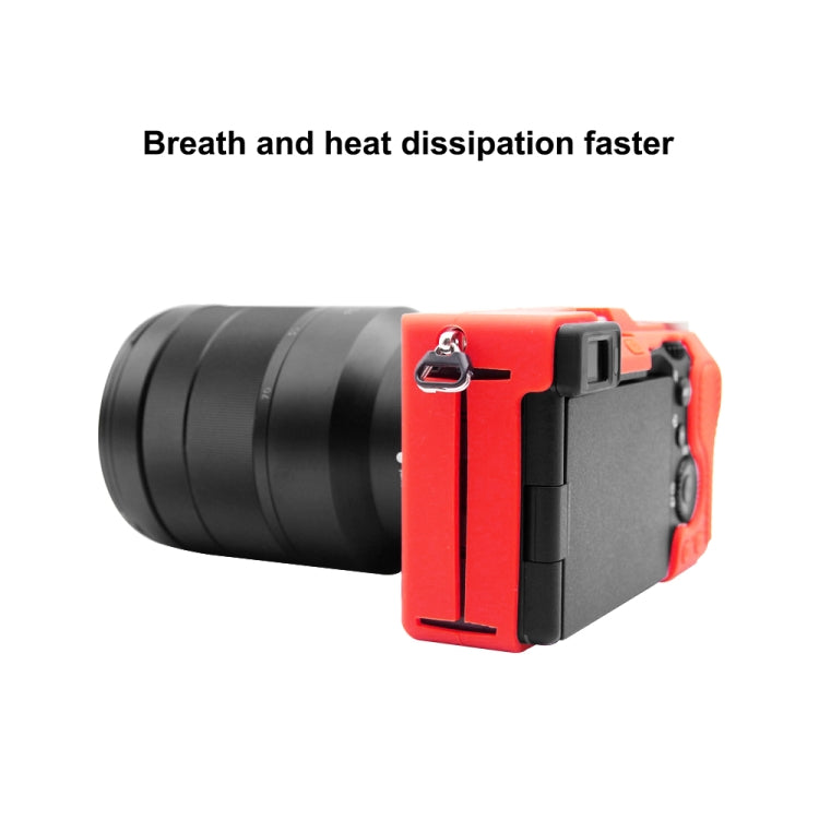 PULUZ Soft Silicone Protective Case for Sony A7C / ILCE-7C(Red) - Protective Case by PULUZ | Online Shopping UK | buy2fix